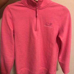 Pink Vineyard Vines Whale 3/4 Zip Sweater Size S